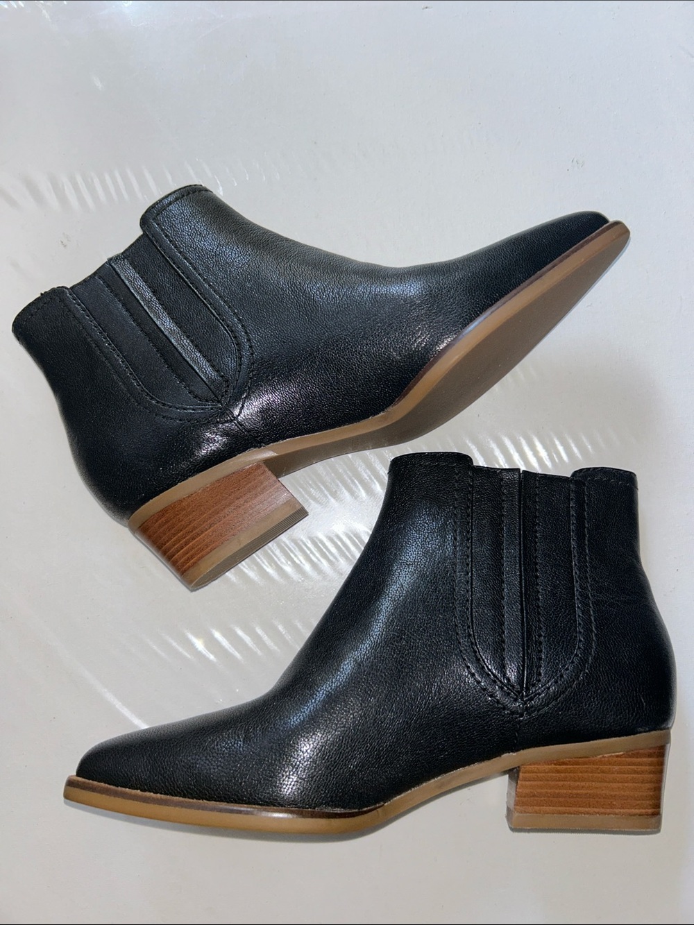 NWOB Cole Haan Black Leather Pointed Toe Booties